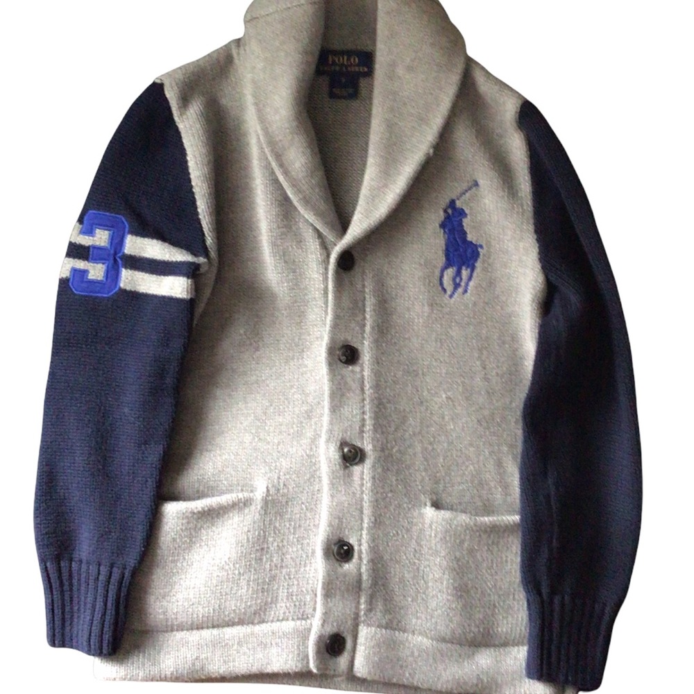 Ralph Lauren Polo Shawl Collar Cardigan Sweater, Toddler Boy Size 7